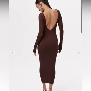 Naked Wardrobe Backless Midi Dress